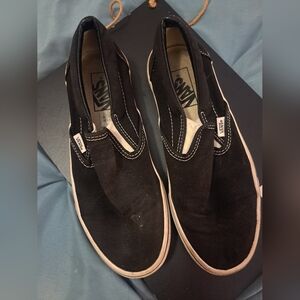 Vans slip on black shoes 8.5 women